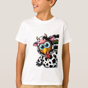 Camiseta Turca Moo Vaca Costume Engraçado Dia de Ação de Gr