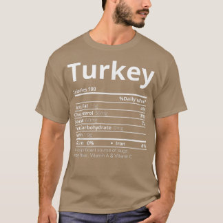 Camiseta Turca Nutrição Fala Família Engraçado Ação de Graç