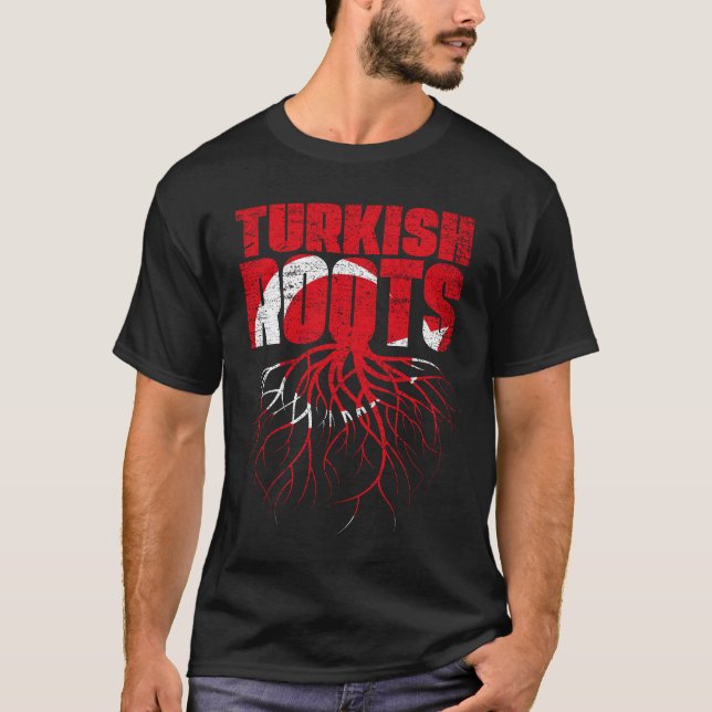 Camiseta Turca Roots Turquia Heritage Flag (Frente)
