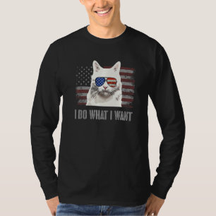 Camiseta Turco Angora Cat I Faz O Que Eu Quero Retro Usa Fu