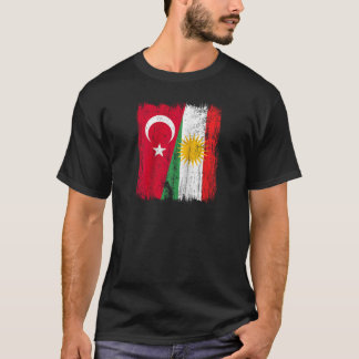 Camiseta Turco Curdistão Meia Bandeira Turca Heritag Curda