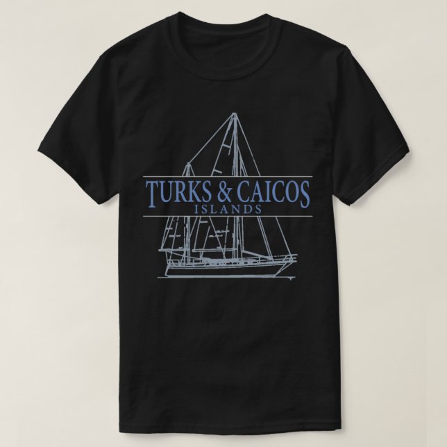 Camiseta Turcos e Caicos Ilhas Clássicas (Frente do Design)