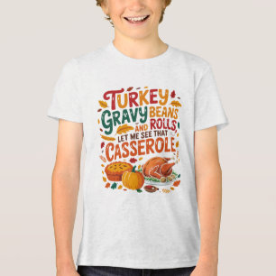 Camiseta Turcos Feijões E Rolls Casserole Engraçados