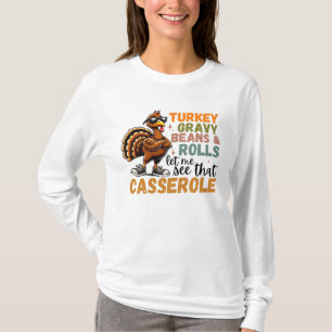 Camiseta Turcos Feijões E Rolls Casserole Engraçados