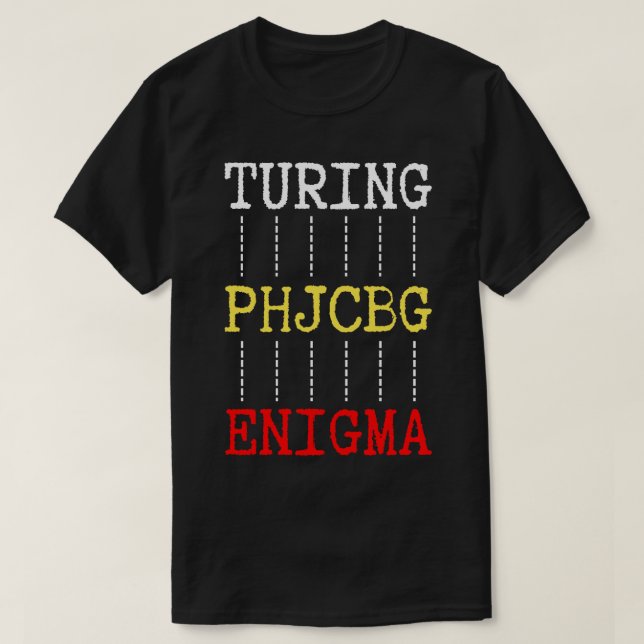 Camiseta Turing e enigma (Frente do Design)