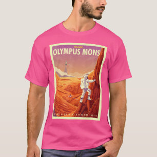 Camiseta Turismo Espacial Retroativo Marte Olimpo Mons Moun