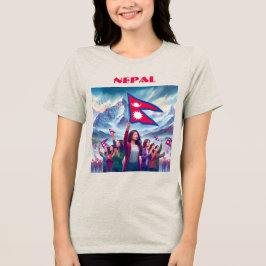 Camiseta Turista Azul Personalizável Especial NEPAL