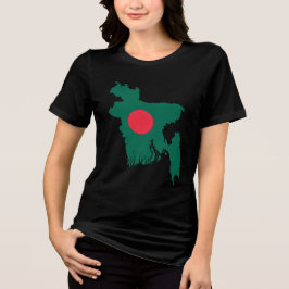 Camiseta Turista Negra Personalizável do Bangladesh