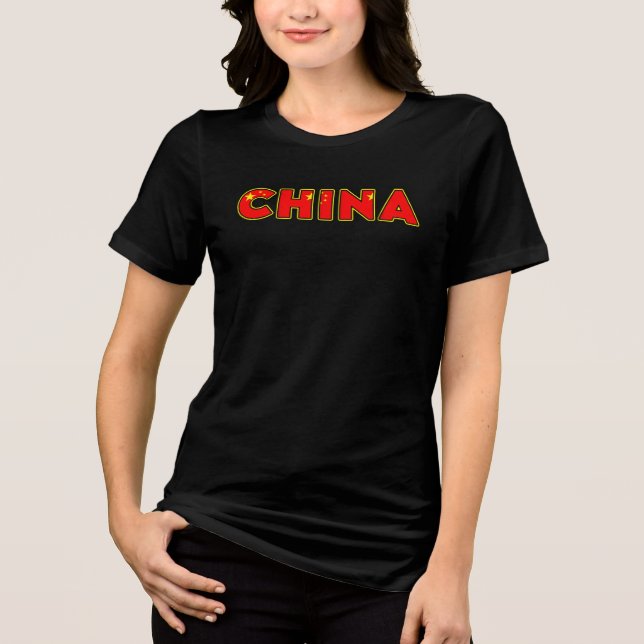 Camiseta Turista Negro Personalizável Especial da CHINA (Frente)