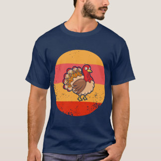 Camiseta Turkey Funny Thanksgiving men women kids Retro Vin