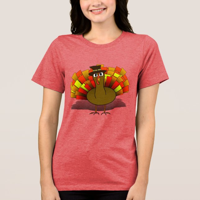 Camiseta  Turkey Pilgrim Thanksgiving (Frente)