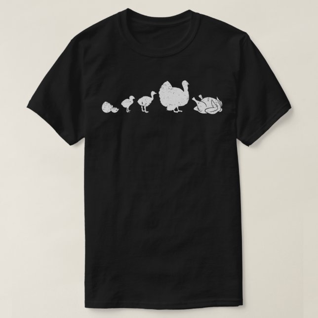 Camiseta Turkey Roasted Evolution Fun Humor Funny Thanksgiv (Frente do Design)