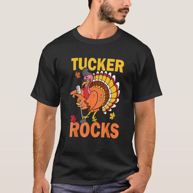 Camiseta Turkey Rocks Autumn Fall Y'all Thanksgiving Retro  (Frente)