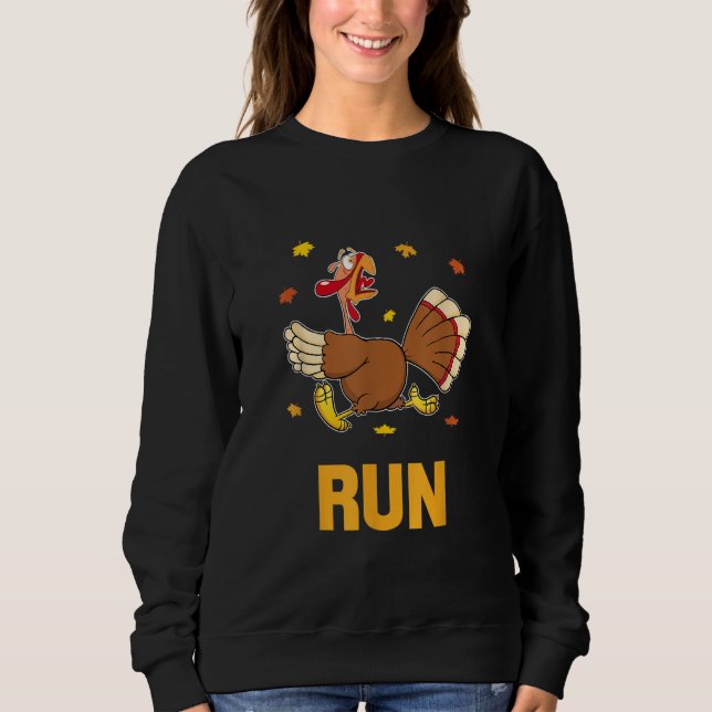 Camiseta Turkey Run Costume Thanksgiving Running Turkey Tro (Frente)