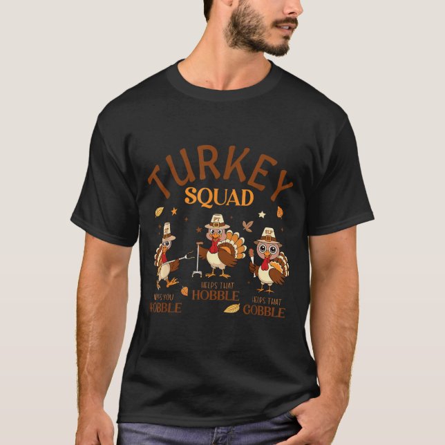 Camiseta Turkey Squad Ot Pt Slp Occupational Therapy Thanks (Frente)