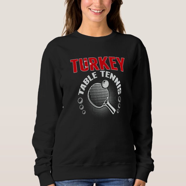 Camiseta Turkey Table Tennis   Support Turkish Ping Pong Te (Frente)