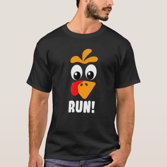 Camiseta Turkey Trot Adult Running Costume Face Run Thanksg (Frente)