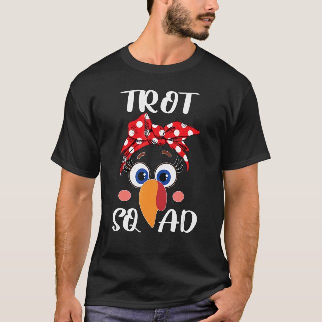 Camiseta Turkey Trot Squad  Thanksgiving Running Costume (Frente)