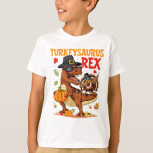 Camiseta Turkeysaurus Rex Dab Turquia Dino Ação de Graças T