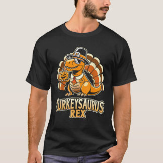 Camiseta Turkeysaurus rex engraçado com dinossauro Unisex A