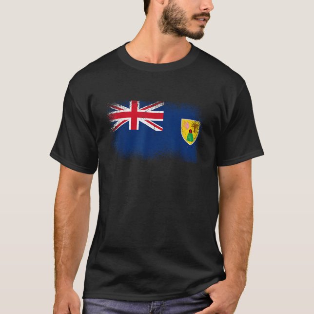 Camiseta Turks and Caicos Flag  (Frente)