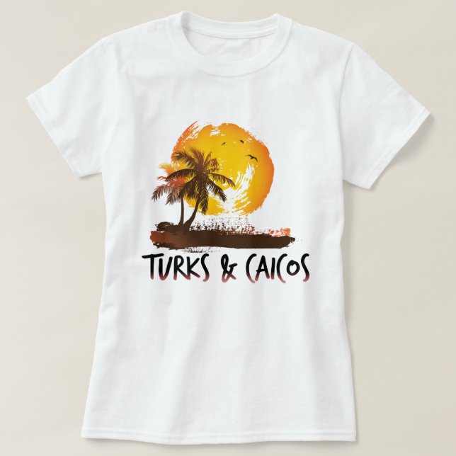 Camiseta Turks & Caicos grunge (Frente do Design)