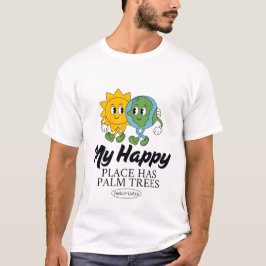 Camiseta Turks e Caicos: meu lugar feliz