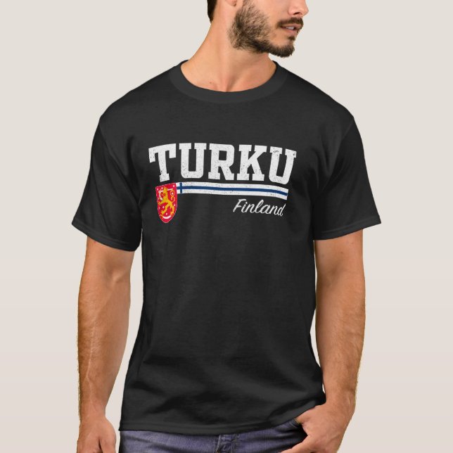 Camiseta Turku Finlândia  Suomi (Frente)