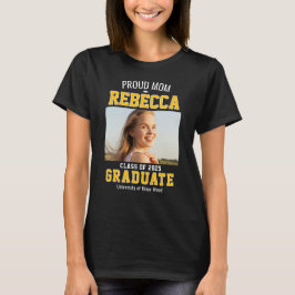 Camiseta Turma de 2025 Mãe Orgulhosa Graduada Personalizada