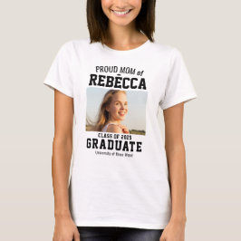 Camiseta Turma de 2025 Mãe Orgulhosa Graduada Personalizada