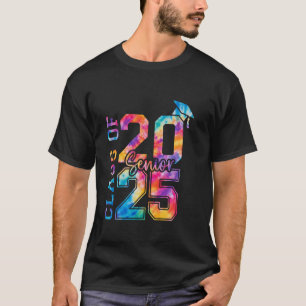 Camiseta Turma de 2025 Senior 2025 Funny Tie Dye Graduação