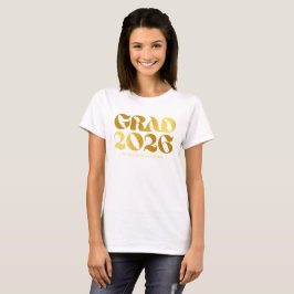 Camiseta Turma de 2026 2 Tipografia Preto e Dourado