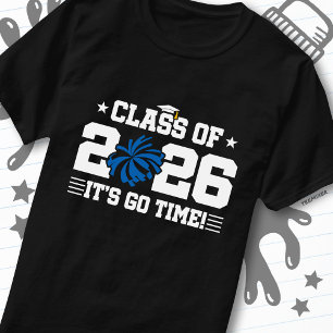 Camiseta Turma de 2026 Blue Cheer Graduação É Hora de Ir