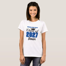 Turma de 2027 do Ensino Médio Feminino Azul