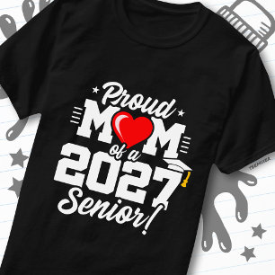 Camiseta Turma de 2027 Formatura do Ensino Médio Coração Or