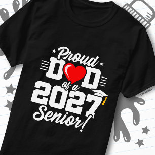 Camiseta Turma de 2027 Formatura do Ensino Médio Coração Or
