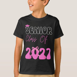 Camiseta Turma De 2027 Senior 2027 Coquette Laço Rosa