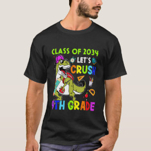 Camiseta Turma De 2034 Vamos Esmagar A Dinossauro Do 9º Ano