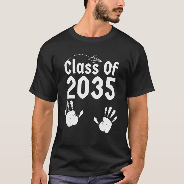 Camiseta Turma De 2035 Cresça Comigo Impressão Da Mão Jardi (Frente)