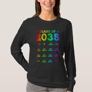 Camiseta Turma De 2035 Graduação Primeiro Dia De Escola Cre