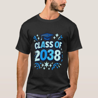 Camiseta Turma de 2038 Menino Graduado Jardim de Infância F