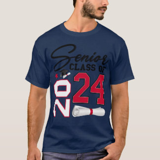 Camiseta Turma de Formatura de 2024 Faculdade Ensino Médio