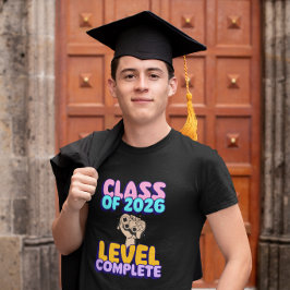Camiseta Turma de Formatura de 2026 Nível  Gamer Completo