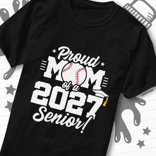 Camiseta Turma de Formatura de 2027 Graduado em Beisebol Mã
