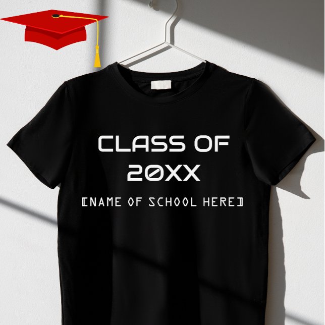 Camiseta Turma de Graduados Negros (Criador carregado)