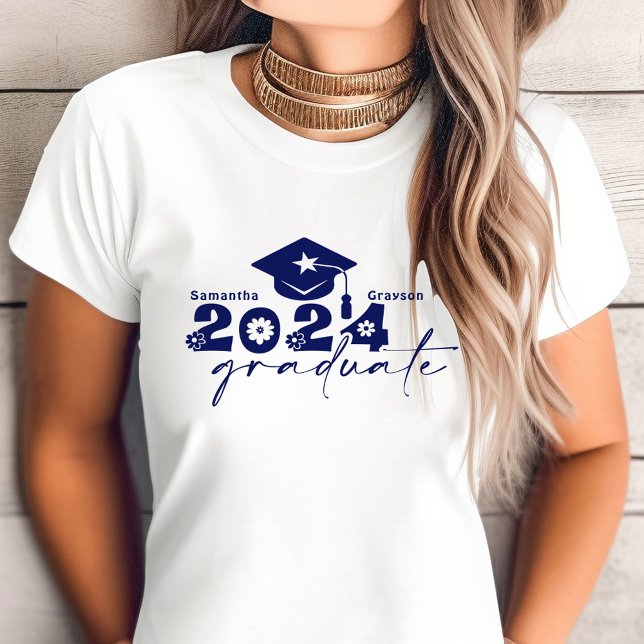 Camiseta Turma de Graduados Personalizada de 2024 Azul Mari (Criador carregado)