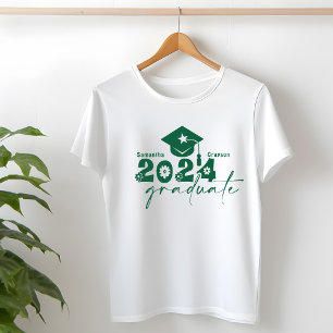 Camiseta Turma de Graduados Personalizada de 2024 Verde Esc