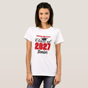 Camiseta Turma Vermelha de 2027 Ensino Médio Feminino