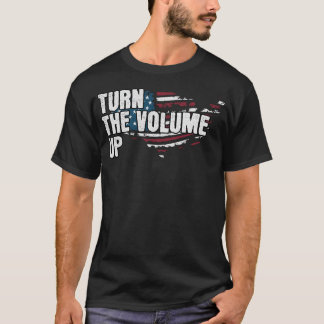 Camiseta Turn The Volume Up Newyork Lover Patriotic US