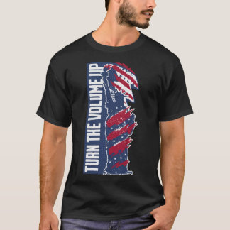 Camiseta Turn The Volume Up Newyork Lover Patriotic US